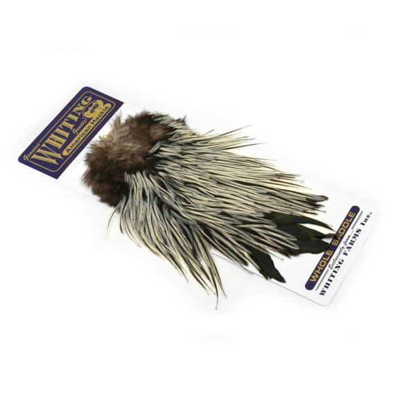 Whiting American Rooster Saddle - Silver Badger in the group Hooks & Terminal Tackle / Fly Tying / Fly Tying Material / Feathers & Capes / Capes & Saddles at Sportfiskeprylar.se (41802018)