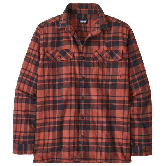 Patagonia M\'s L/S Organic Cotton MW Fjord Flannel Shirt Ice Caps: Burl Red in the group Clothes & Shoes / Clothing / Shirts at Sportfiskeprylar.se (42400-ICRD-Sr)