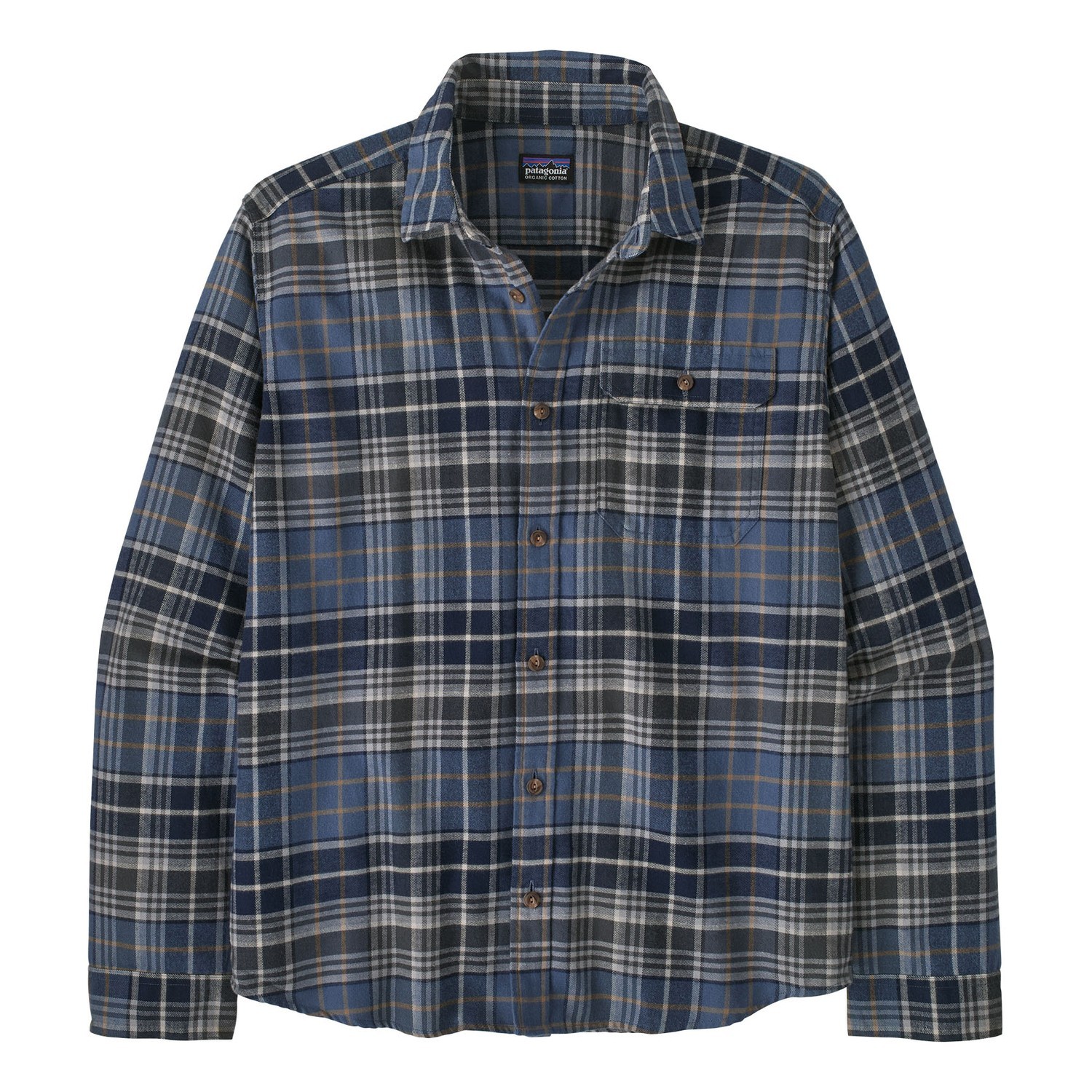 Patagonia M\'s L/S LW Fjord Flannel Shirt DPNV in the group Clothes & Shoes / Clothing / Shirts at Sportfiskeprylar.se (42410-DPNV-XXLr)