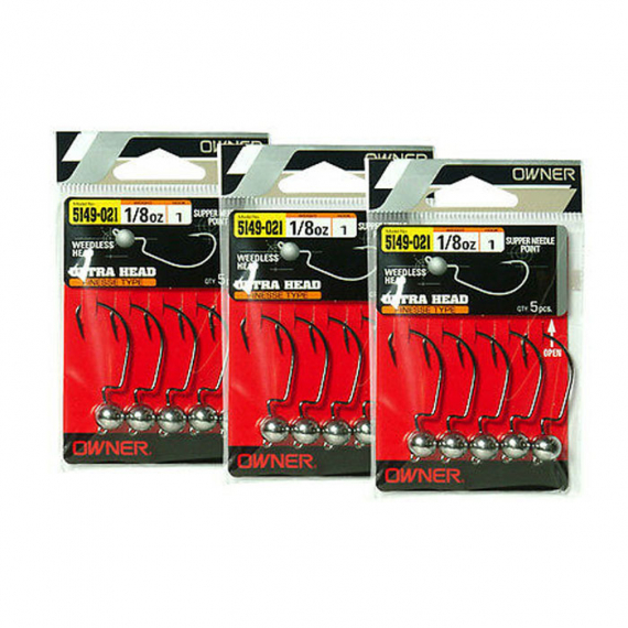 Owner Ultra Head Finesse Style Offset (5-Pack) in the group Hooks & Terminal Tackle / Jig Heads / Offset Jig Heads at Sportfiskeprylar.se (44-5149-021r)