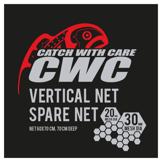 CWC Vertical 70cm, D20/D30 Spare Net in the group Tools & Accessories / Fishing Nets / Landing Net Bags at Sportfiskeprylar.se (49-FNETCWC1S)
