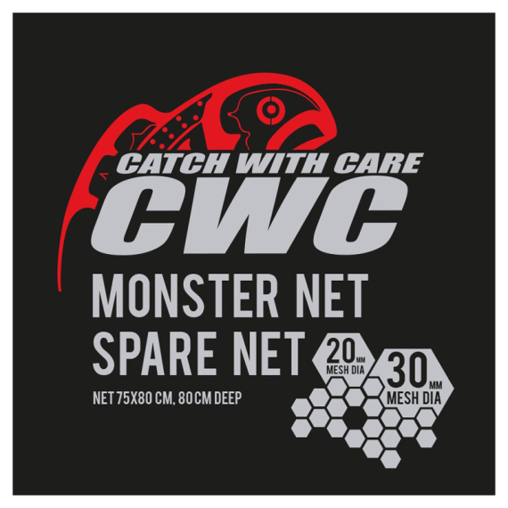 CWC Monster 80cm, D20/D30 Spare Net in the group Tools & Accessories / Fishing Nets / Landing Net Bags at Sportfiskeprylar.se (49-FNETCWC2S)