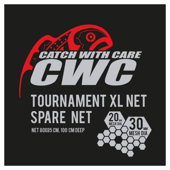 CWC Tournament XL 100cm, D20/D30 Spare Net in the group Tools & Accessories / Fishing Nets / Landing Net Bags at Sportfiskeprylar.se (49-FNETCWC4S)