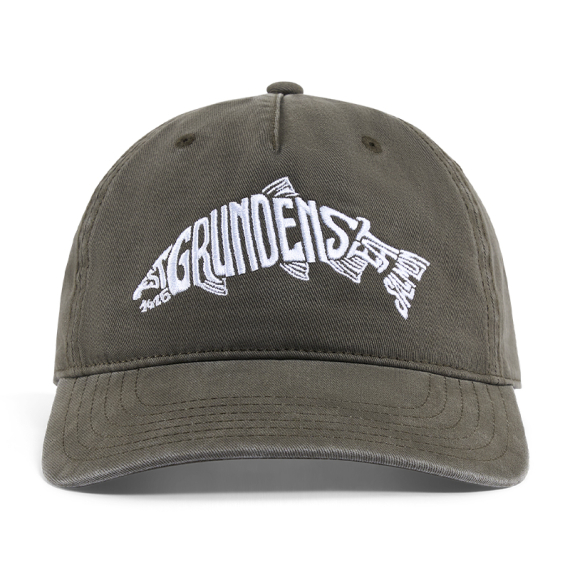 Grundéns Eat Your Words RX Trucker Loden Salmon Graphic in the group Clothes & Shoes / Caps & Headwear / Caps / Trucker Caps at Sportfiskeprylar.se (50000-385-0001)