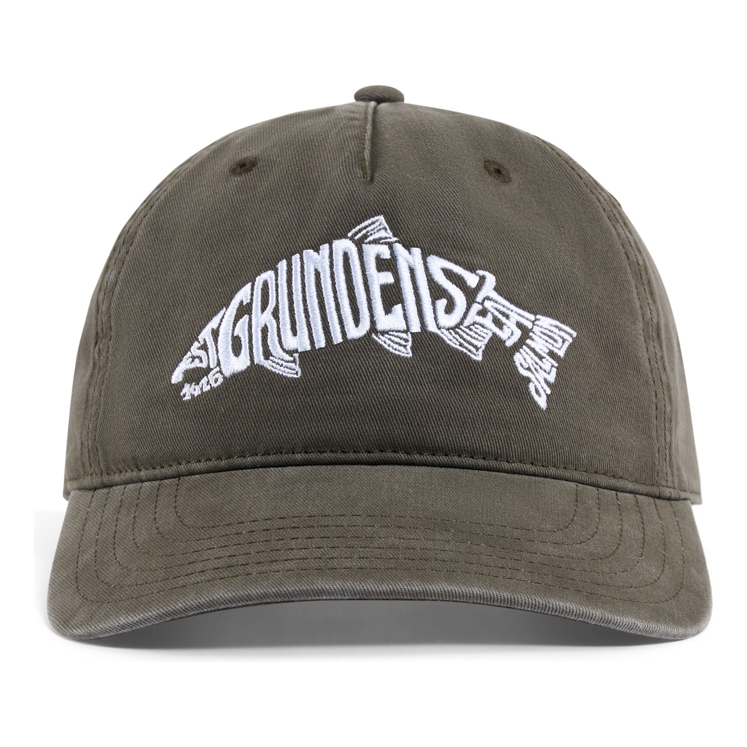 Grundéns Eat Your Words RX Trucker Loden Salmon Graphic in the group Clothes & Shoes / Caps & Headwear / Caps / Trucker Caps at Sportfiskeprylar.se (50000-385-0001)