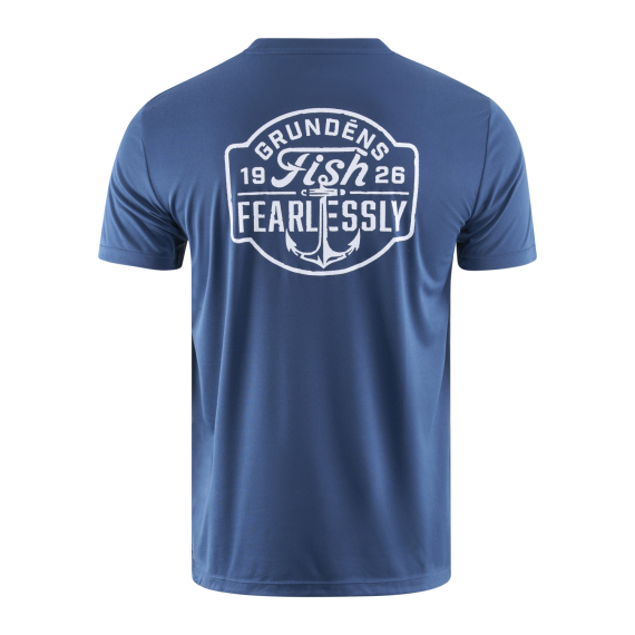 Grundéns Fish Fearlessly SS Tech Tee Blue Abyss in the group Clothes & Shoes / Clothing / T-shirts at Sportfiskeprylar.se (50117-477-0014r)