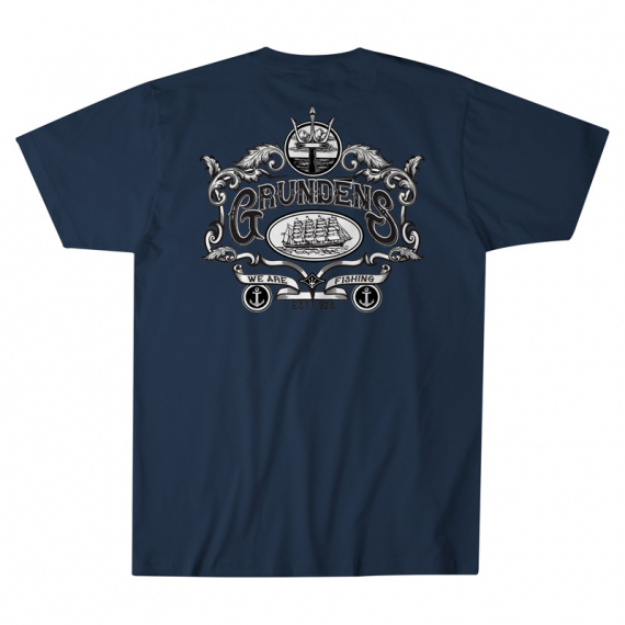 Grundéns Crest SS T-Shirt Deep Water Blue in the group Clothes & Shoes / Clothing / T-shirts at Sportfiskeprylar.se (50199-452-0014r)