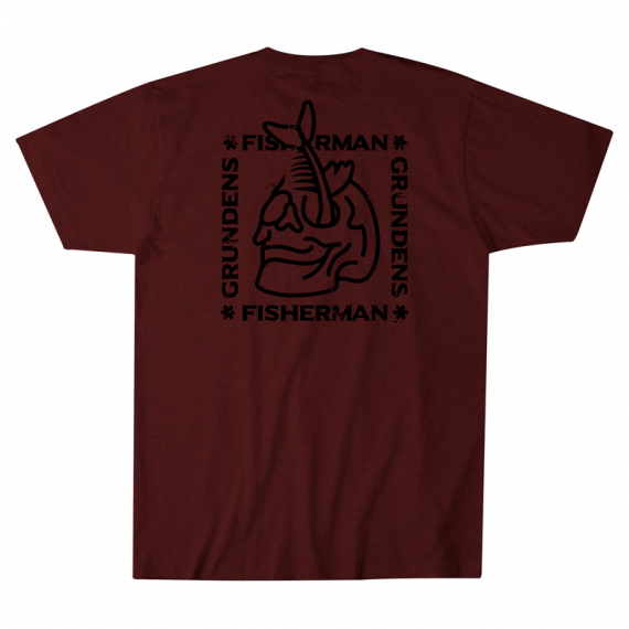 Grundéns Socket SS T-Shirt Maroon in the group Clothes & Shoes / Clothing / T-shirts at Sportfiskeprylar.se (50200-603-0014r)