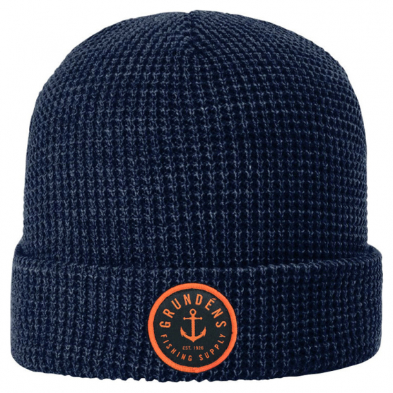 Grundéns Anchor Waffle Beanie Navy in the group Clothes & Shoes / Caps & Headwear / Beanies & Hats at Sportfiskeprylar.se (50244-410-0001)