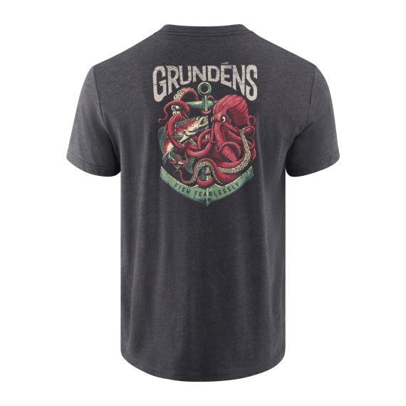 Grundéns Octo-Trout SS T-Shirt Heather Charcoal in the group Clothes & Shoes / Clothing / T-shirts at Sportfiskeprylar.se (50521-011-0013r)