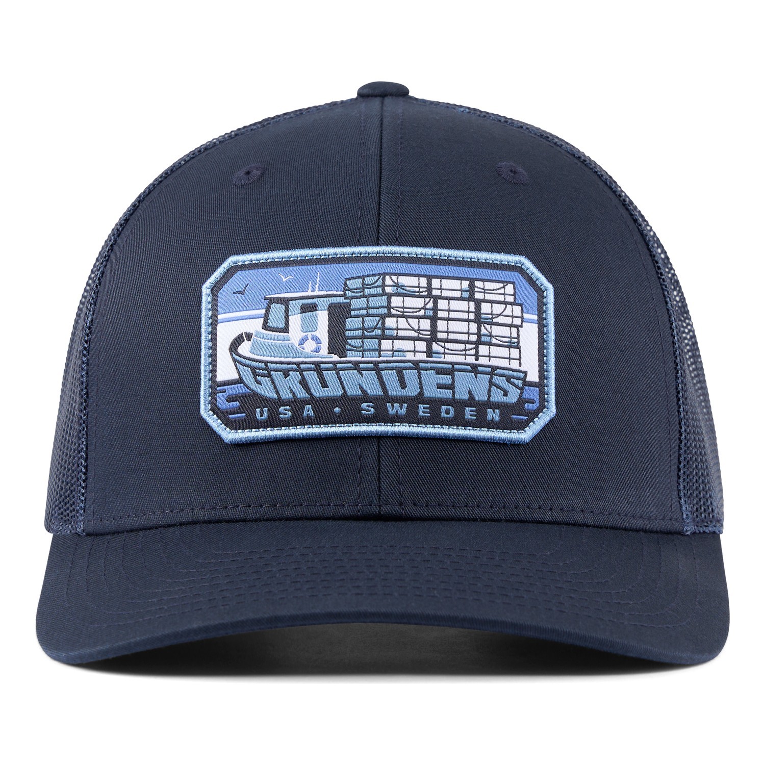 Grundéns Trapper Trucker Navy in the group Clothes & Shoes / Caps & Headwear / Caps / Trucker Caps at Sportfiskeprylar.se (50536-410-0001)