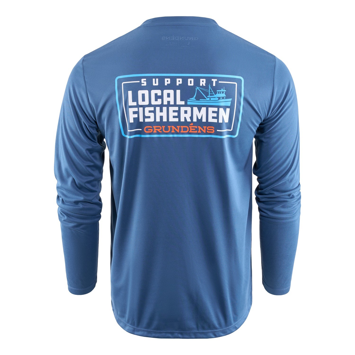 Grundéns Support Local LS Tech Tee Blue Abyss in the group Clothes & Shoes / Clothing / Sweaters / Long-sleeved T-shirts at Sportfiskeprylar.se (50546-477-0013r)