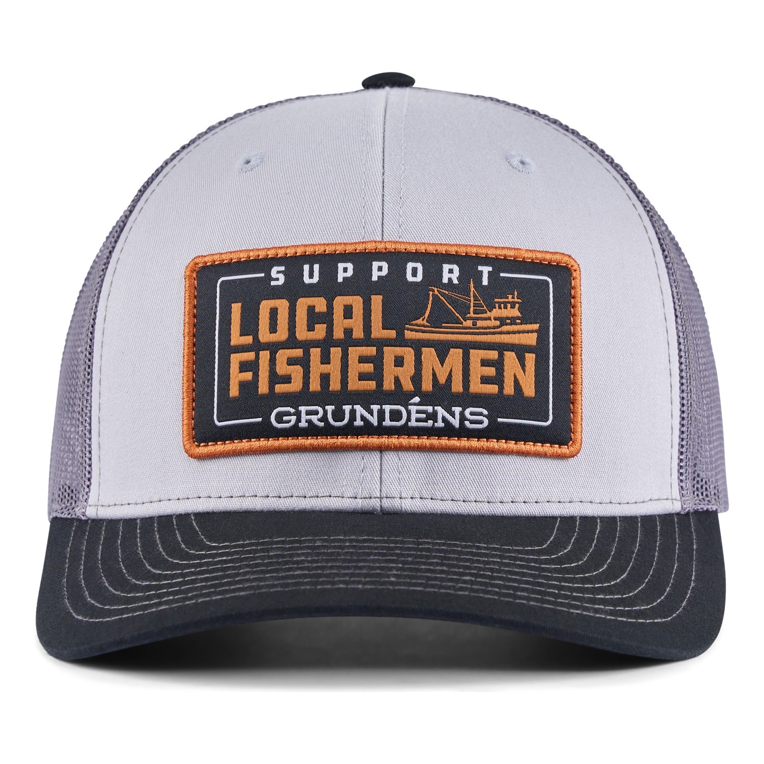 Grundéns Support Local Trucker Black in the group Clothes & Shoes / Caps & Headwear / Caps / Trucker Caps at Sportfiskeprylar.se (50560-001-0001)