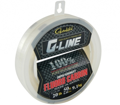Gamakatsu G-Line Fluorocarbon 25m, 7,7kg / 0,35mm in the group Hooks & Terminal Tackle / Leaders & Leader Materials / Leader Materials / Leader Material Fluorocarbon at Sportfiskeprylar.se (5063035)