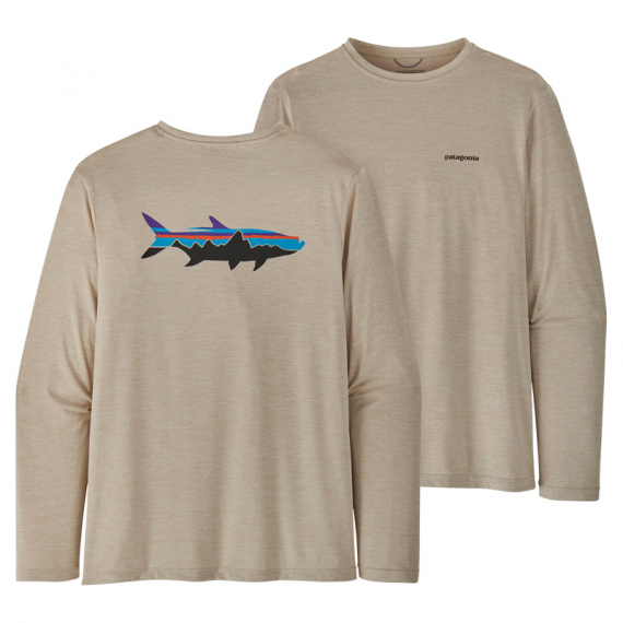 Patagonia M\'s L/S Cap Cool Daily Fish Graphic Shirt Fitz Roy Tarpon: Pumice X-Dye in the group Clothes & Shoes / Clothing / Sweaters / Long-sleeved T-shirts at Sportfiskeprylar.se (52147-FZPXr)