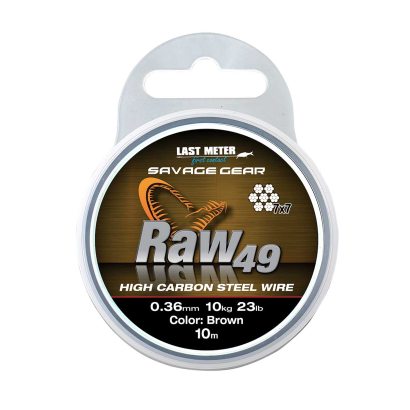 Savage Gear Raw49 0.54mm 23kg 50lb Uncoated Brown 10m in the group Hooks & Terminal Tackle / Leaders & Leader Materials / Leader Materials / Wire at Sportfiskeprylar.se (54894)