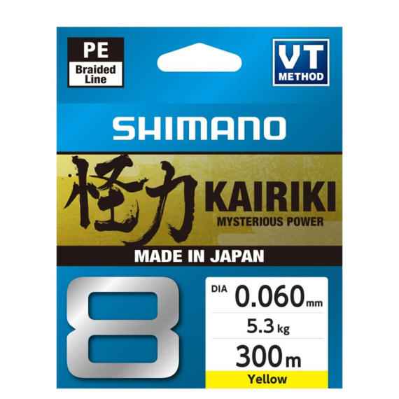 Shimano Kairiki 8 150m Yellow in the group Lines / Braided Lines at Sportfiskeprylar.se (59WPLA58R38r)