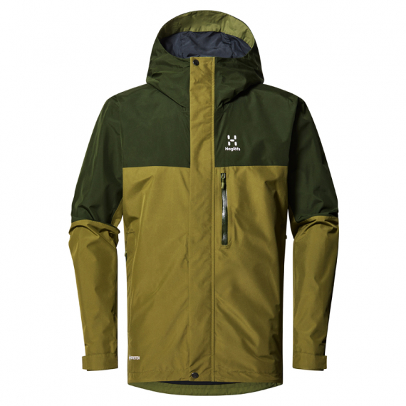 Haglöfs Lark GTX Jacket Men Olive Green/Seaweed Green in the group Clothes & Shoes / Clothing / Jackets / Rain Jackets at Sportfiskeprylar.se (6064565MP020r)