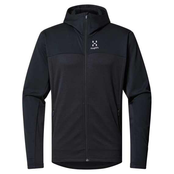 Haglöfs Lark Mid Hood Men True Black in the group Clothes & Shoes / Clothing / Sweaters / Hoodies at Sportfiskeprylar.se (6065662C5020r)