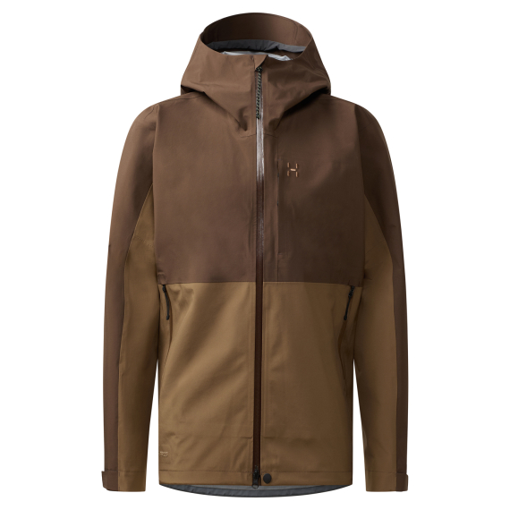 Haglöfs Front Proof II Jacket Men Woodland Brown/Teak Brown in the group Clothes & Shoes / Clothing / Jackets / Rain Jackets at Sportfiskeprylar.se (6078235UN015r)
