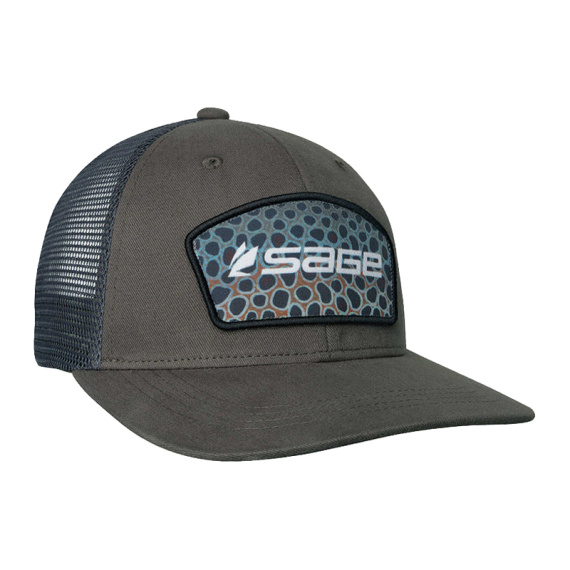 Sage Patch Trucker Green - Brown Trout One Size in the group Clothes & Shoes / Caps & Headwear / Caps / Trucker Caps at Sportfiskeprylar.se (7248-402-OS)