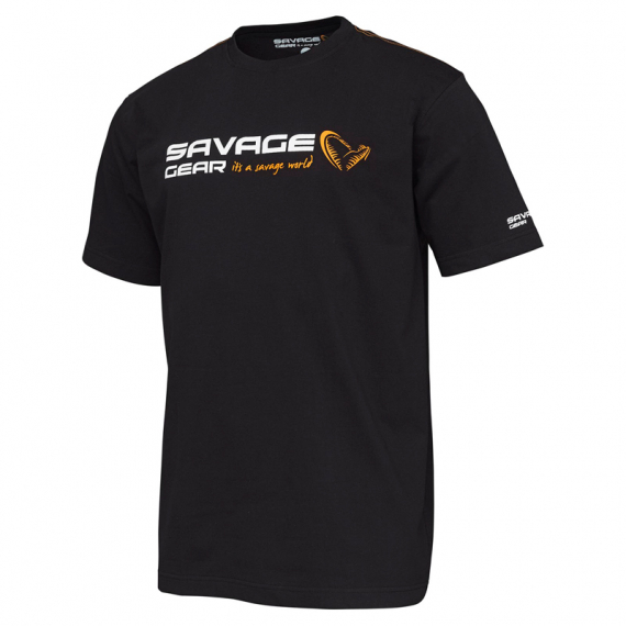 Savage Gear Signature Logo T-Shirt, Black Ink in the group Clothes & Shoes / Clothing / T-shirts at Sportfiskeprylar.se (73644r)