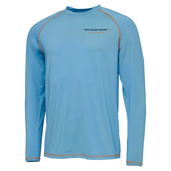 Savage Gear Aqua UV Long Sleeve Tee, Bonnie Blue in the group Clothes & Shoes / Clothing / Sweaters / Long-sleeved T-shirts at Sportfiskeprylar.se (73659r)