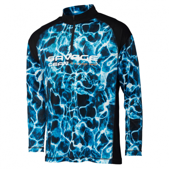 Savage Gear Marine UV Long Sleeve Tee, Sea Blue in the group Clothes & Shoes / Clothing / Sweaters / Long-sleeved T-shirts at Sportfiskeprylar.se (73664r)