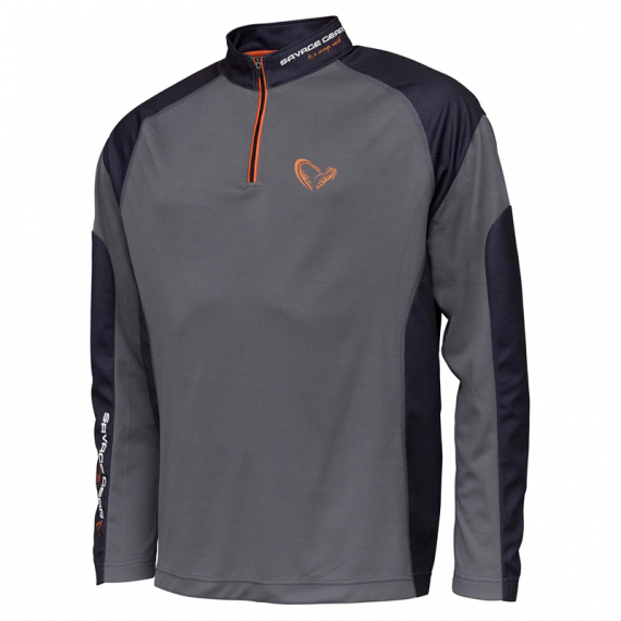 Savage Gear Tournament Shirt 1/2 Zip, Sedona Grey in the group Clothes & Shoes / Clothing / Sweaters / Long-sleeved T-shirts at Sportfiskeprylar.se (73677r)