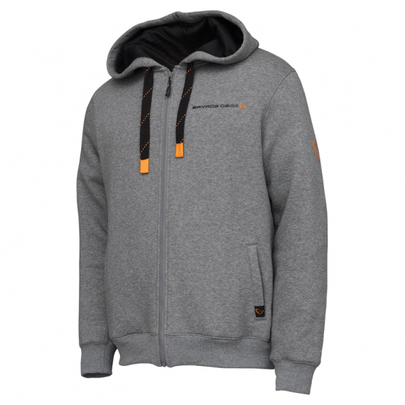 Savage Gear Classic Zip Hoodie, Grey Melange in the group Clothes & Shoes / Clothing / Sweaters / Hoodies at Sportfiskeprylar.se (73692r)