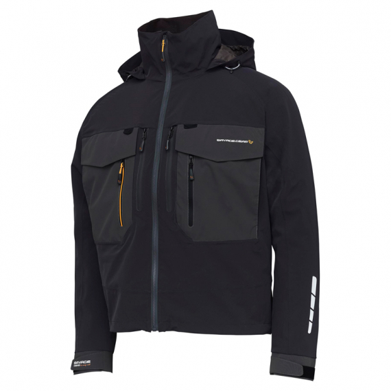 Savage Gear SG6 Wading Jacket, Black/Grey in the group Clothes & Shoes / Clothing / Jackets / Wading Jackets at Sportfiskeprylar.se (73728r)