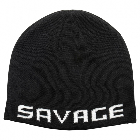 Savage Gear Logo Beanie, Black/White in the group Clothes & Shoes / Caps & Headwear / Beanies & Hats at Sportfiskeprylar.se (73739)