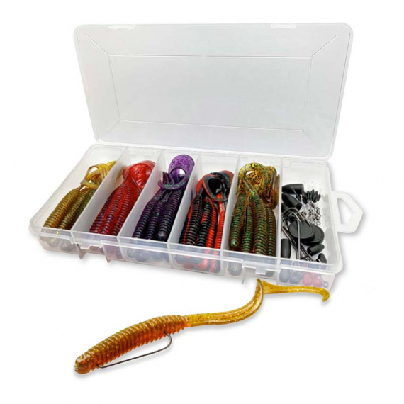 Savage Gear Rib Worm Kit One Size Mix Colors 60pcs in the group Lures / Lure Kits at Sportfiskeprylar.se (74015)