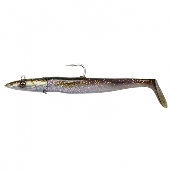 Savage Gear Sandeel V2 23.5cm 175g - Green Silver 2+1 in the group Lures / Softbaits / Pike Softbaits at Sportfiskeprylar.se (74194)