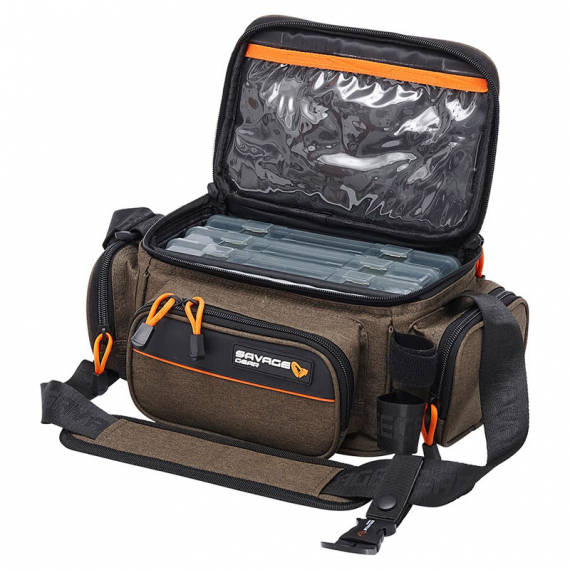 Savage Gear System Box Bag M 3 Boxes 5 Bags 20x40x29cm 12L in the group Storage / Tackle Bags / Lure Bags at Sportfiskeprylar.se (74242)