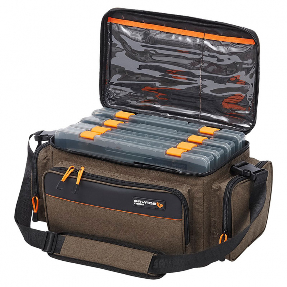 Savage Gear System Box Bag L 4 Boxes 24x47x30cm 18L in the group Storage / Tackle Bags / Lure Bags at Sportfiskeprylar.se (74243)