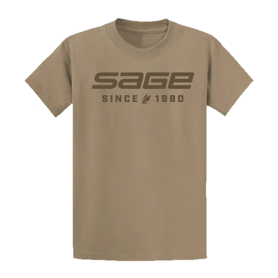 Sage Since 1980 T-shirt Sand in the group Clothes & Shoes / Clothing / T-shirts at Sportfiskeprylar.se (7474-02r)