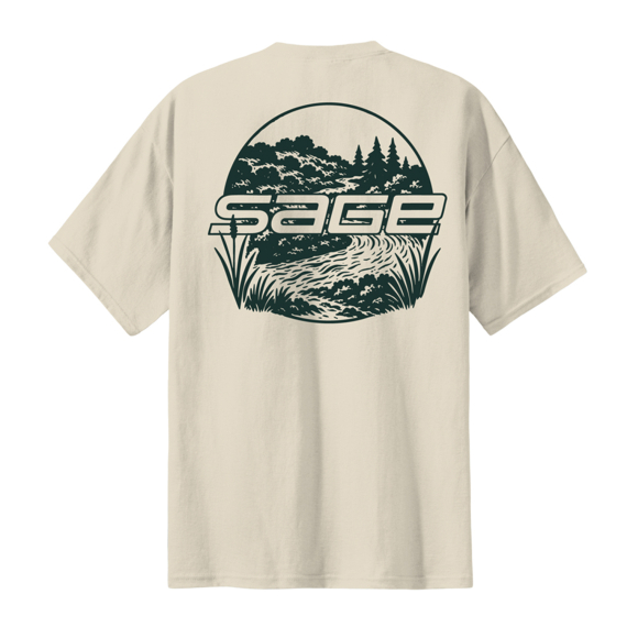 Sage Creekside T-shirt Natural in the group Clothes & Shoes / Clothing / T-shirts at Sportfiskeprylar.se (7477-02r)