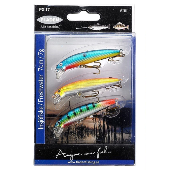 Fladen Perch-Salmonids 3pcs Wobbler in the group Lures / Lure Kits / Lure Kits Trout & Putntake Fishing at Sportfiskeprylar.se (7511)