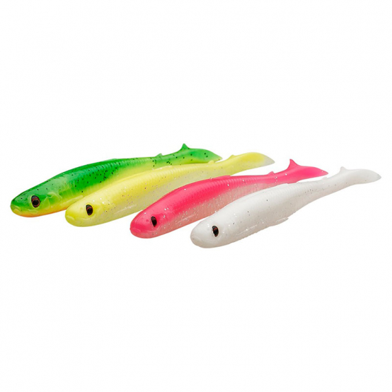 Savage Gear Slender Scoop Shad (4-pack) 9cm 4g - Dark Water Mix in the group Lures / Lure Kits at Sportfiskeprylar.se (76750)