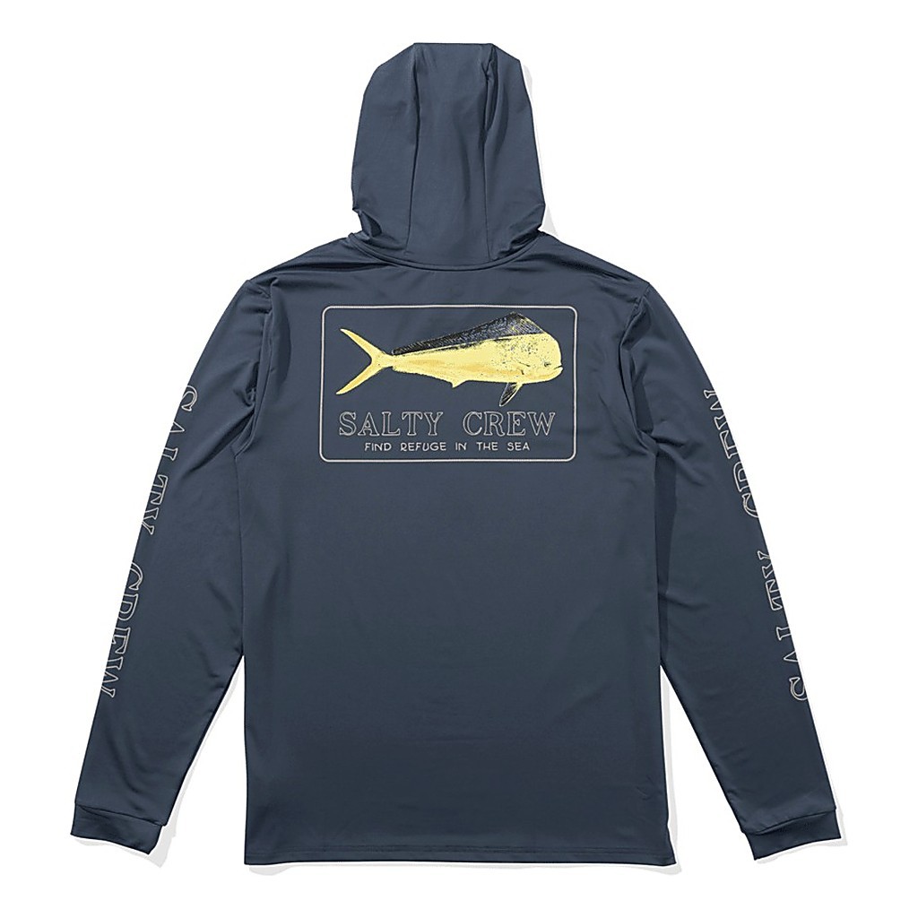 Salty Crew Golden Mahi Hood Sunshirt Blue Fin in the group Clothes & Shoes / UV Clothing at Sportfiskeprylar.se (804046513032r)