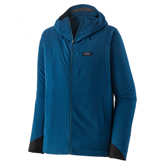 Patagonia M\'s R1 TechFace Fitz Roy Trout Hoody Lagom Blue in the group Clothes & Shoes / Clothing / Jackets / Shell Jackets at Sportfiskeprylar.se (81785-LMBE-Mr)