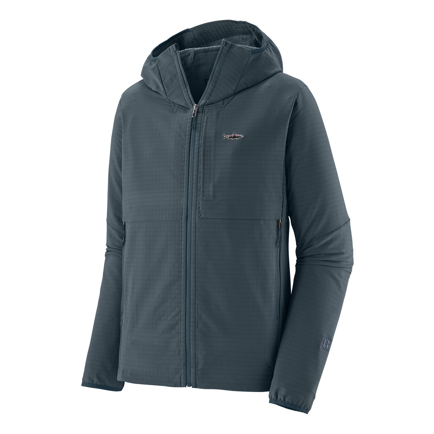 Patagonia M\'s R1 TechFace Fitz Roy Trout Hoody SMTB in the group Clothes & Shoes / Clothing / Jackets / Windstopper at Sportfiskeprylar.se (81787-SMTB-XXLr)
