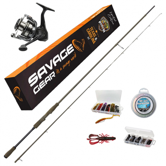 Savage Gear Perch Academy Kit#2 - Texas & Carolina Kit in the group Combos / Spinning Combos at Sportfiskeprylar.se (83554)