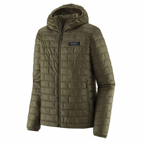 Patagonia M\'s Nano Puff Fitz Roy Trout Hoody Basin Green in the group Clothes & Shoes / Clothing / Jackets / Synthetic Insulated Jackets at Sportfiskeprylar.se (84455-BSNGr)