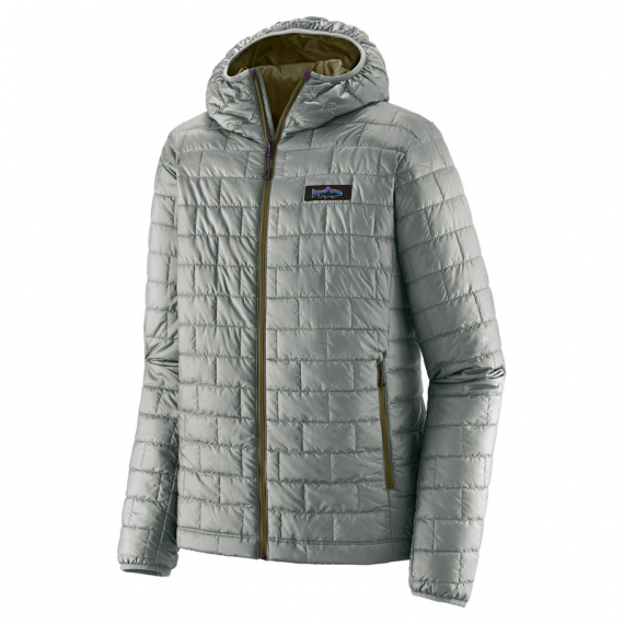 Patagonia M\'s Nano Puff Fitz Roy Trout Hoody Sleet Green in the group Clothes & Shoes / Clothing / Jackets / Synthetic Insulated Jackets at Sportfiskeprylar.se (84455-STGN-Mr)