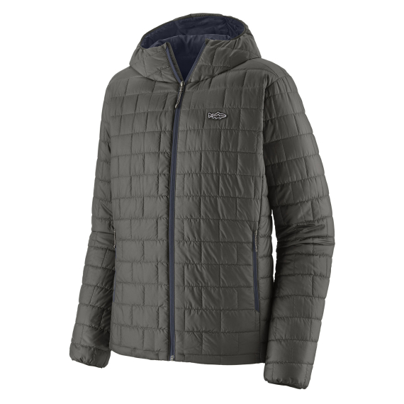 Patagonia M\'s Nano Puff Fitz Roy Trout Hoody Forge Grey in the group Clothes & Shoes / Clothing / Jackets / Down & synthetic insulated jackets at Sportfiskeprylar.se (84456-FGE-Lr)