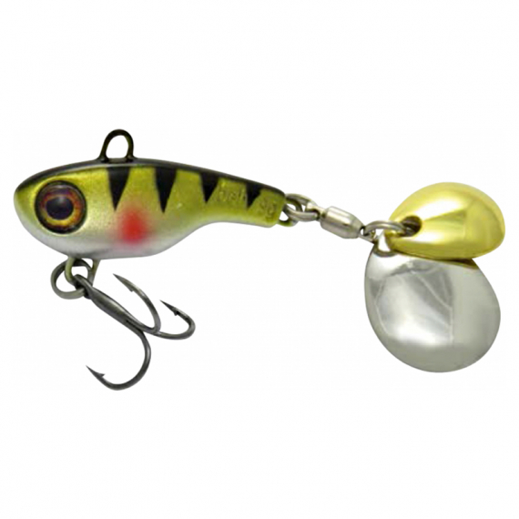 Trendex Rotation Jig, Double Spoon - Green/Stripes/Red Spot