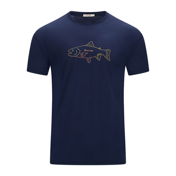 Aclima LightWool 140 Classic Tee Salmon M\'s Navy Blazer in the group Clothes & Shoes / Clothing / T-shirts at Sportfiskeprylar.se (90-111560r)