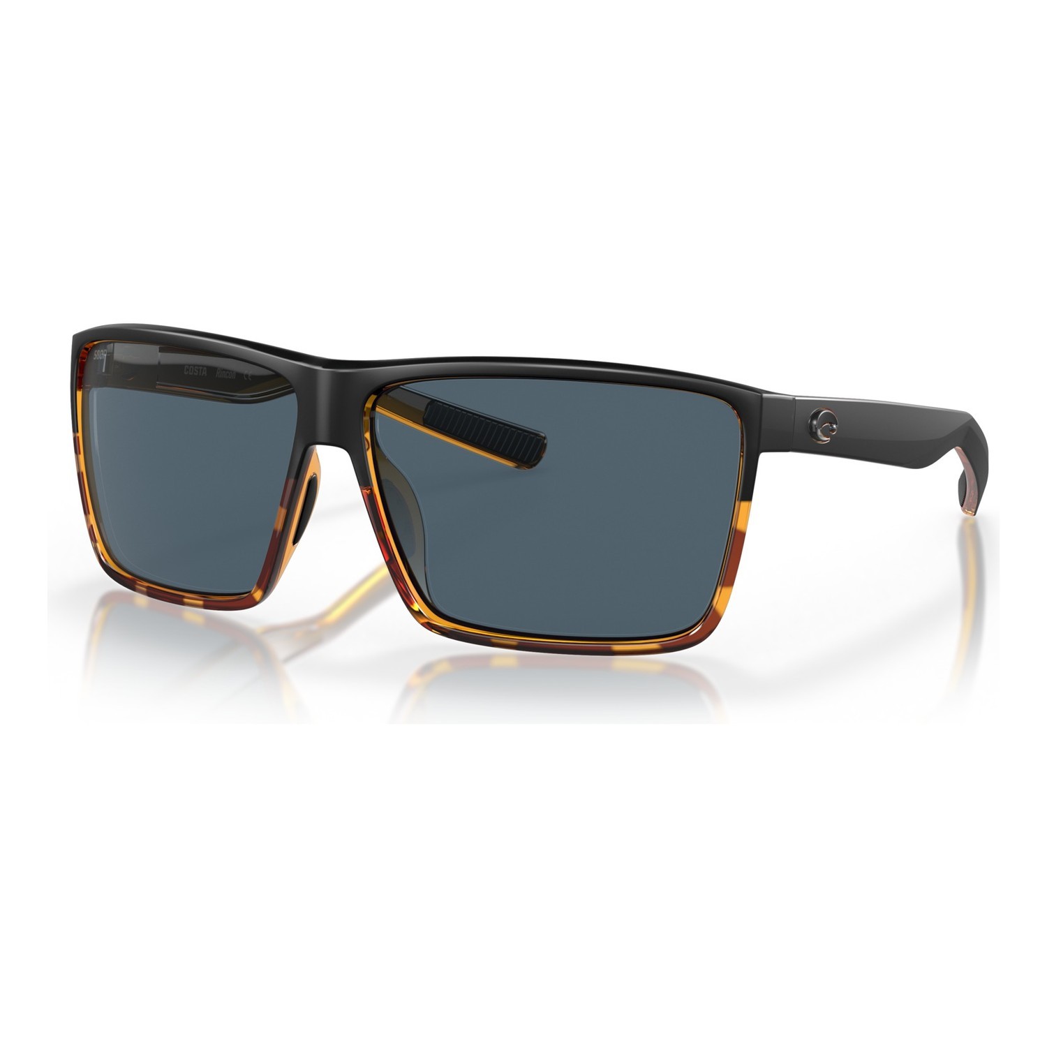 Costa Rincon-181 Matte Black/Shiny Tortoise-Gray 580P in the group Clothes & Shoes / Eyewear / Polarized Sunglasses at Sportfiskeprylar.se (90180963)